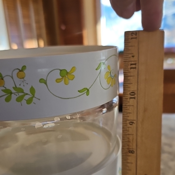 4 Vintage Pyrex See & Store Wildflower Glass Canisters Storage oven safe - Picture 12 of 15